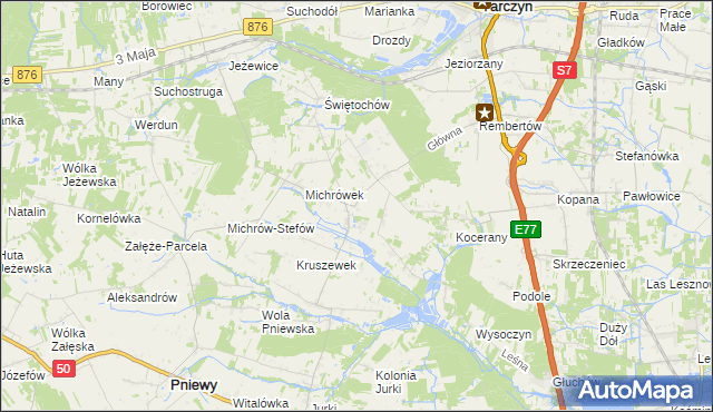 mapa Michrów, Michrów na mapie Targeo
