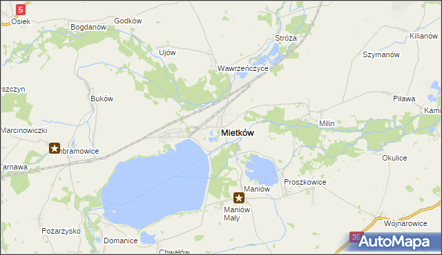 mapa Mietków, Mietków na mapie Targeo