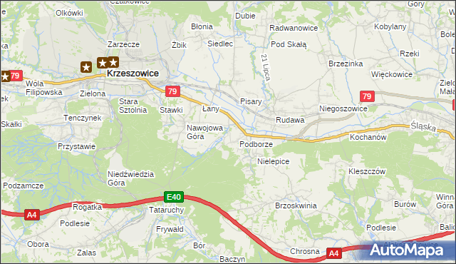 mapa Młynka, Młynka na mapie Targeo