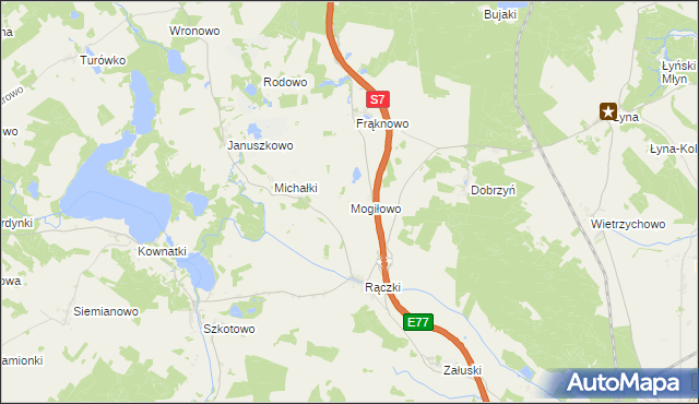 mapa Mogiłowo, Mogiłowo na mapie Targeo