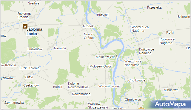 mapa Mołożew-Wieś, Mołożew-Wieś na mapie Targeo