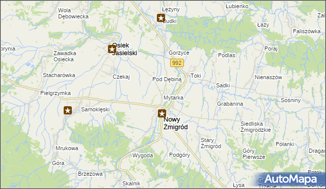mapa Mytarka, Mytarka na mapie Targeo