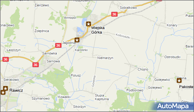 mapa Niemarzyn, Niemarzyn na mapie Targeo