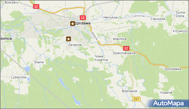 mapa Nowa Kopernia, Nowa Kopernia na mapie Targeo