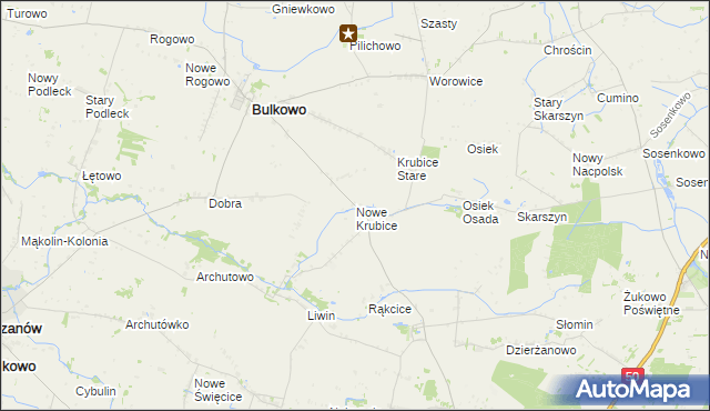 mapa Nowe Krubice, Nowe Krubice na mapie Targeo