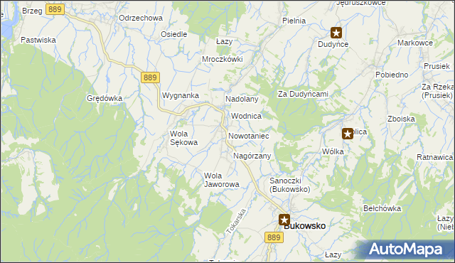 mapa Nowotaniec, Nowotaniec na mapie Targeo