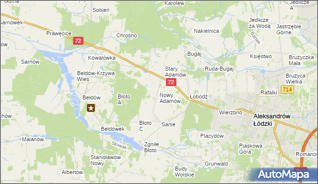 mapa Nowy Adamów, Nowy Adamów na mapie Targeo