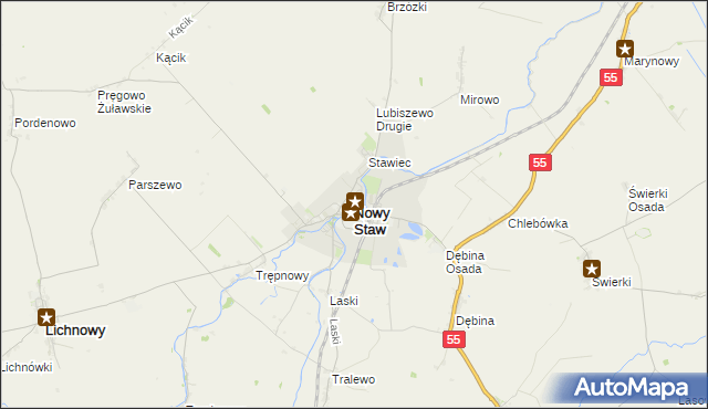 mapa Nowy Staw powiat malborski, Nowy Staw powiat malborski na mapie Targeo