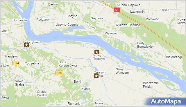 mapa Nowy Troszyn, Nowy Troszyn na mapie Targeo