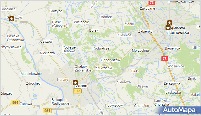 mapa Odporyszów, Odporyszów na mapie Targeo