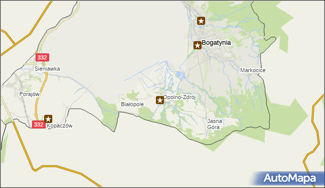 mapa Opolno-Zdrój, Opolno-Zdrój na mapie Targeo