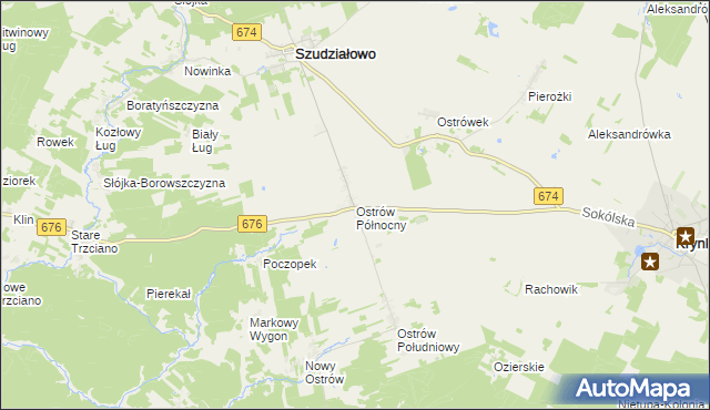 mapa Ostrów Północny, Ostrów Północny na mapie Targeo