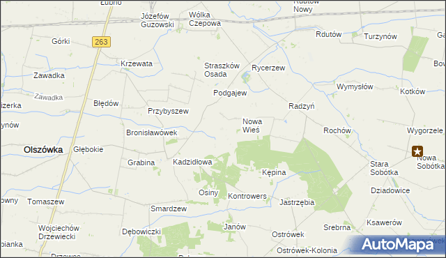 mapa Piotrkówek gmina Grabów, Piotrkówek gmina Grabów na mapie Targeo