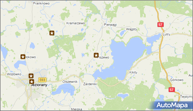 mapa Piszewo, Piszewo na mapie Targeo