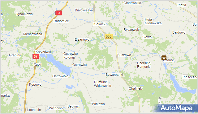 mapa Podkłokock, Podkłokock na mapie Targeo