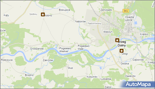 mapa Pogalewo Małe, Pogalewo Małe na mapie Targeo