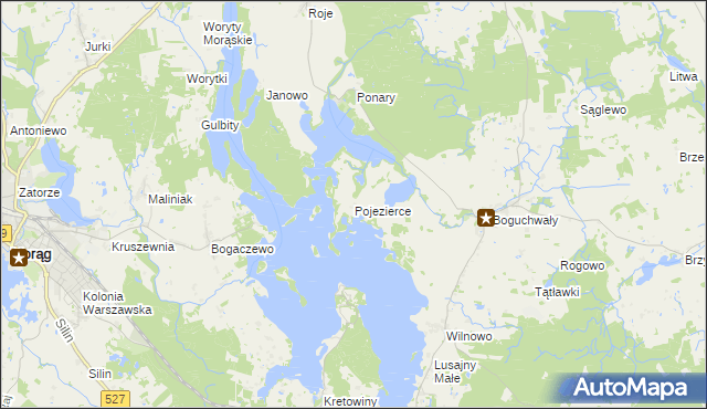 mapa Pojezierce, Pojezierce na mapie Targeo