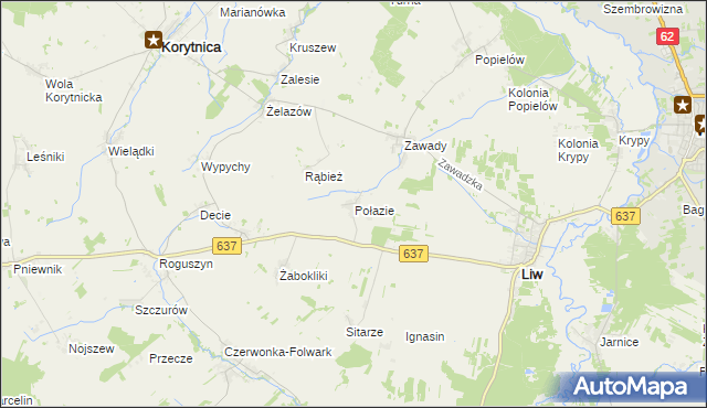 mapa Połazie, Połazie na mapie Targeo