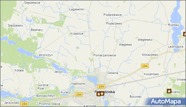 mapa Pomarzanowice, Pomarzanowice na mapie Targeo