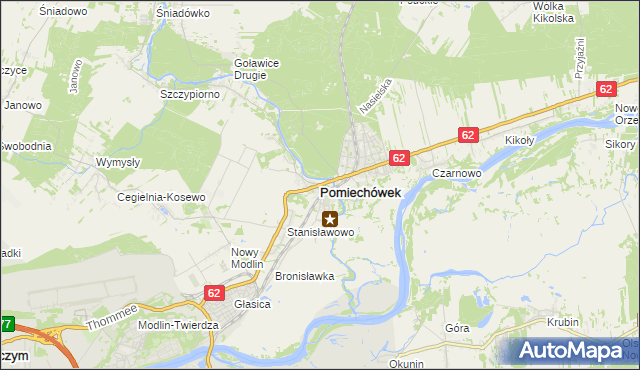 mapa Pomiechówek, Pomiechówek na mapie Targeo