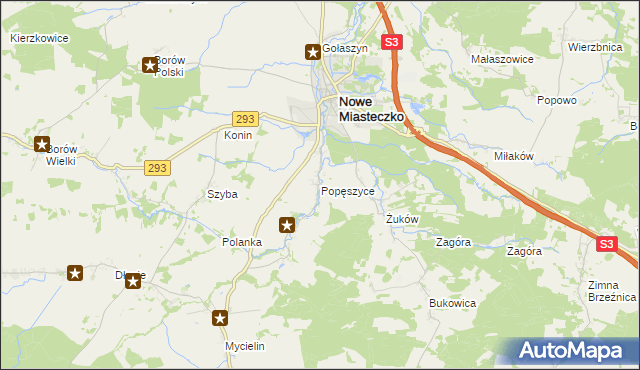 mapa Popęszyce, Popęszyce na mapie Targeo