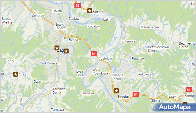 mapa Postołów, Postołów na mapie Targeo