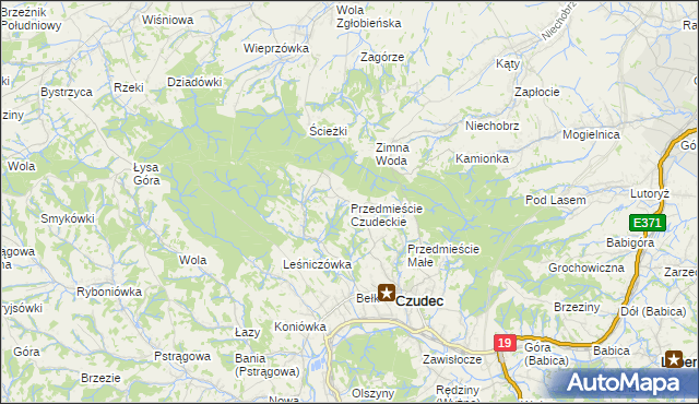 mapa Przedmieście Czudeckie, Przedmieście Czudeckie na mapie Targeo