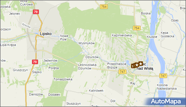 mapa Przedmieście Dalsze, Przedmieście Dalsze na mapie Targeo