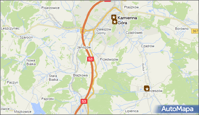 mapa Przedwojów, Przedwojów na mapie Targeo