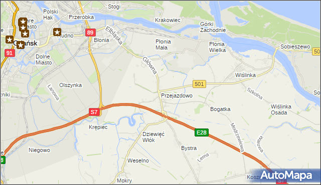 mapa Przejazdowo, Przejazdowo na mapie Targeo