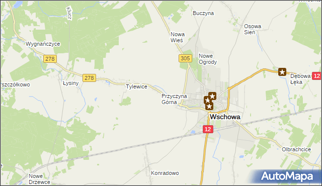 mapa Przyczyna Górna, Przyczyna Górna na mapie Targeo