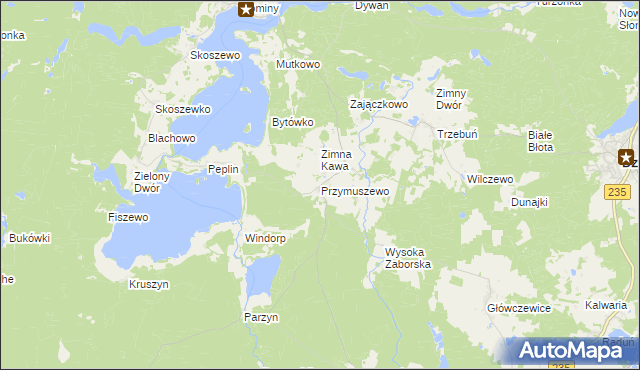 mapa Przymuszewo gmina Brusy, Przymuszewo gmina Brusy na mapie Targeo