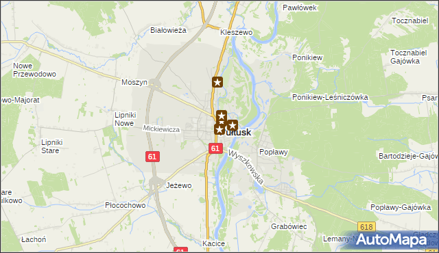 mapa Pułtusk, Pułtusk na mapie Targeo