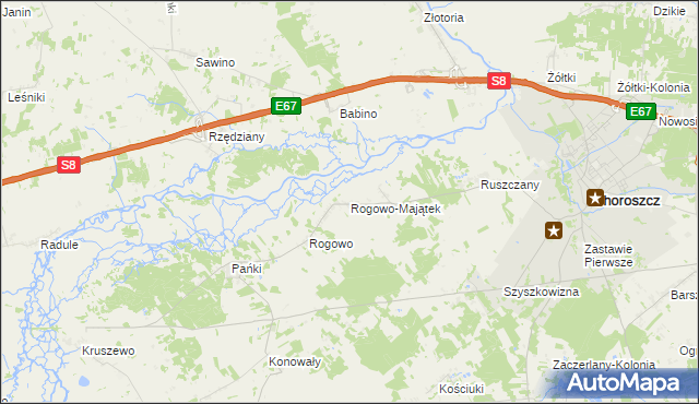 mapa Rogowo-Majątek, Rogowo-Majątek na mapie Targeo