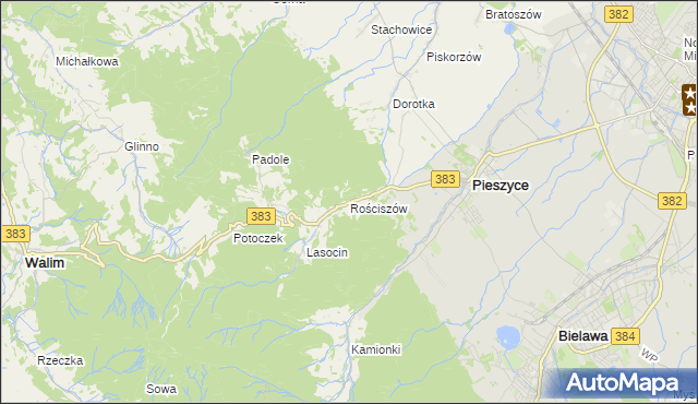 mapa Rościszów, Rościszów na mapie Targeo