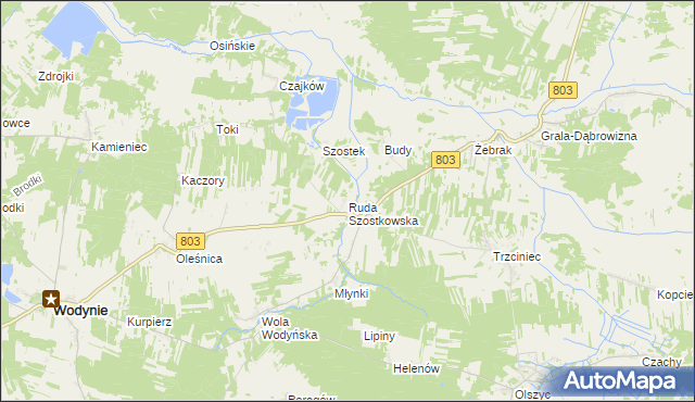 mapa Ruda Szostkowska, Ruda Szostkowska na mapie Targeo