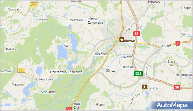 mapa Rutki gmina Żukowo, Rutki gmina Żukowo na mapie Targeo