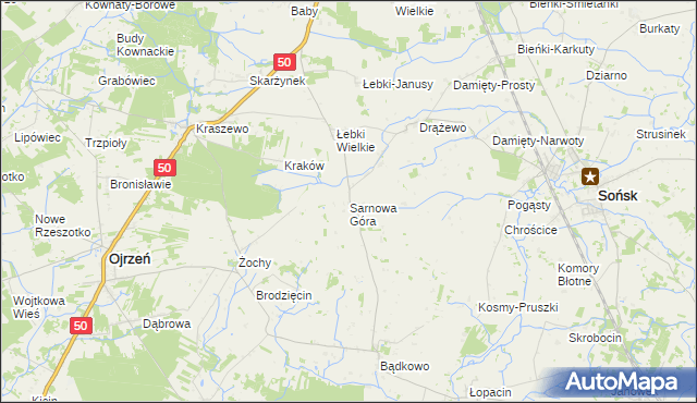 mapa Sarnowa Góra, Sarnowa Góra na mapie Targeo