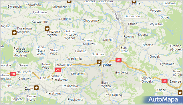 mapa Siołkowa, Siołkowa na mapie Targeo