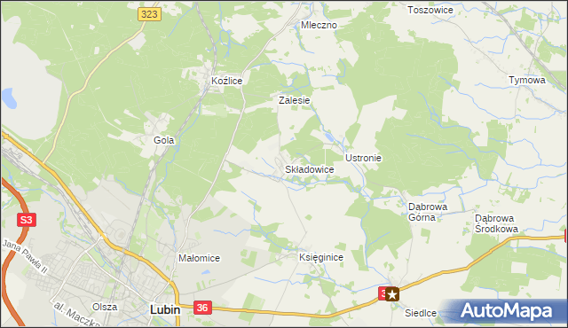 mapa Składowice, Składowice na mapie Targeo