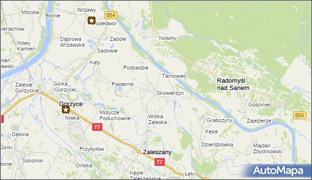 mapa Skowierzyn, Skowierzyn na mapie Targeo