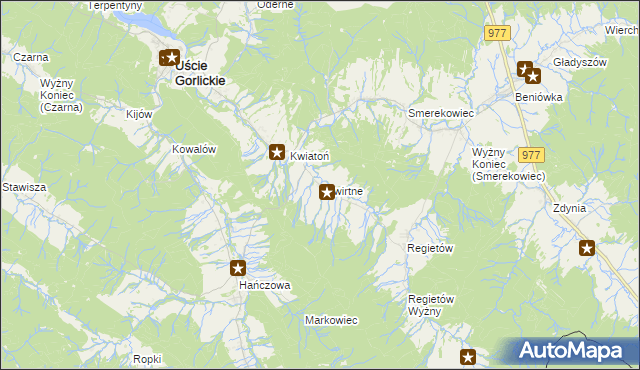 mapa Skwirtne, Skwirtne na mapie Targeo