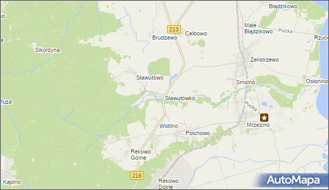 mapa Sławutówko, Sławutówko na mapie Targeo