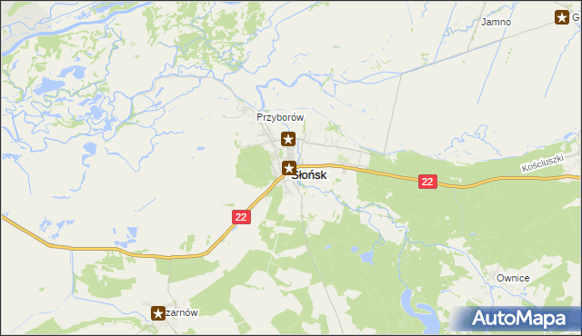 mapa Słońsk, Słońsk na mapie Targeo