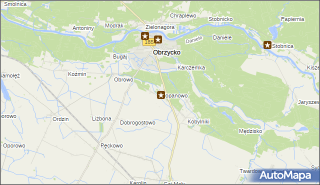 mapa Słopanowo, Słopanowo na mapie Targeo