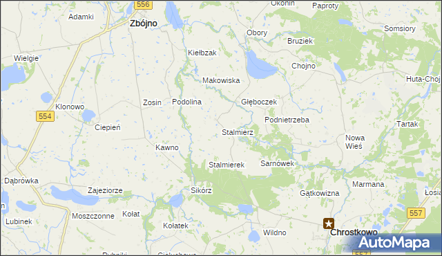 mapa Stalmierz, Stalmierz na mapie Targeo