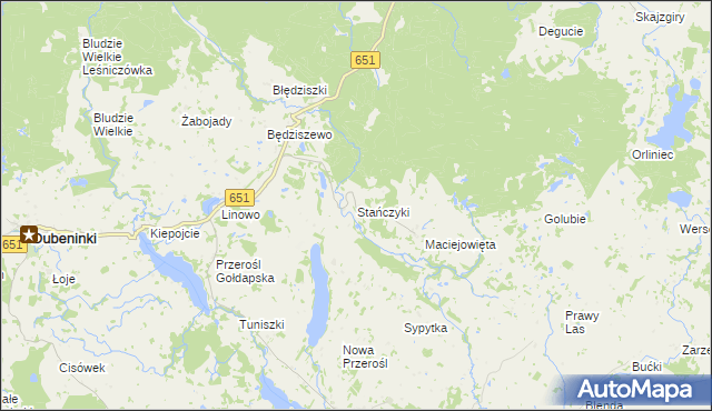 mapa Stańczyki, Stańczyki na mapie Targeo