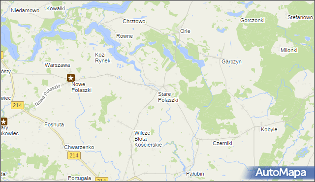 mapa Stare Polaszki, Stare Polaszki na mapie Targeo