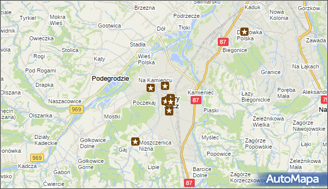 mapa Stary Sącz, Stary Sącz na mapie Targeo