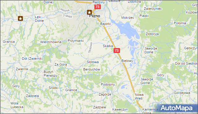 mapa Strzegocice, Strzegocice na mapie Targeo